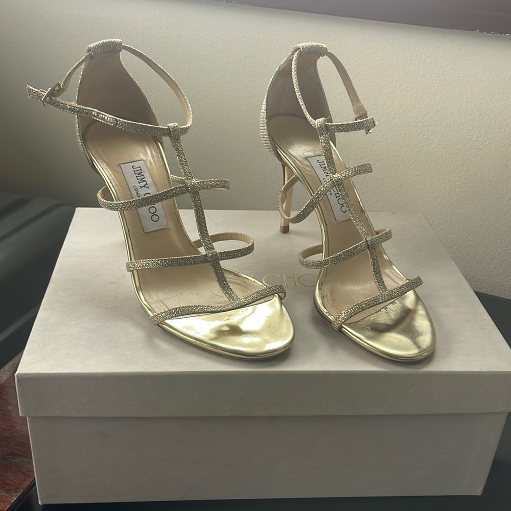 Jimmy Choo Dory Lamé Sandals